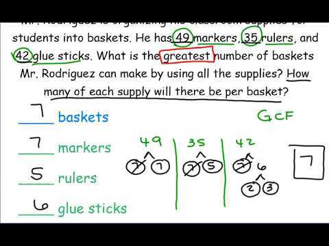 worksheet on gcf and lcm