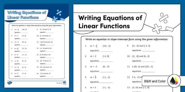 two variable equations worksheet