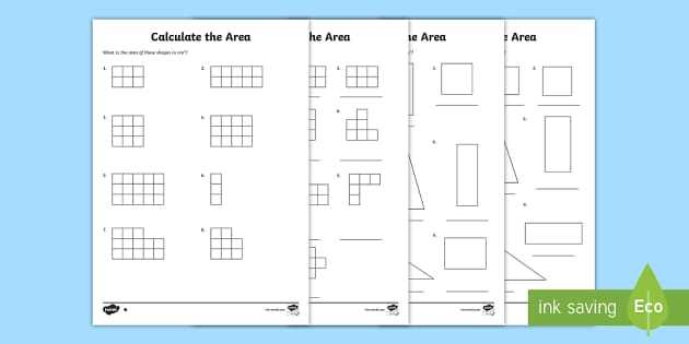 beginning area worksheets