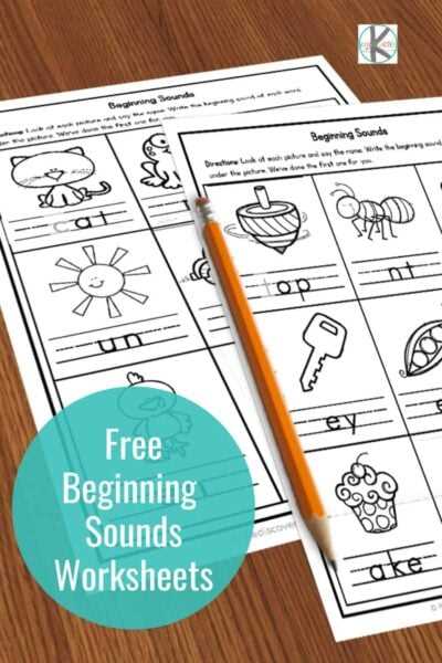 beginning sounds worksheets for pre k