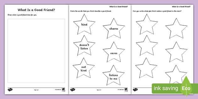 being a friend worksheet