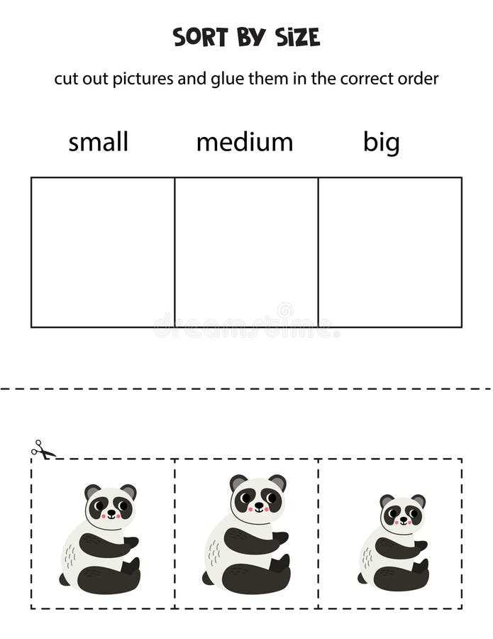 big small preschool worksheets