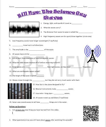 bill nye waves worksheet key