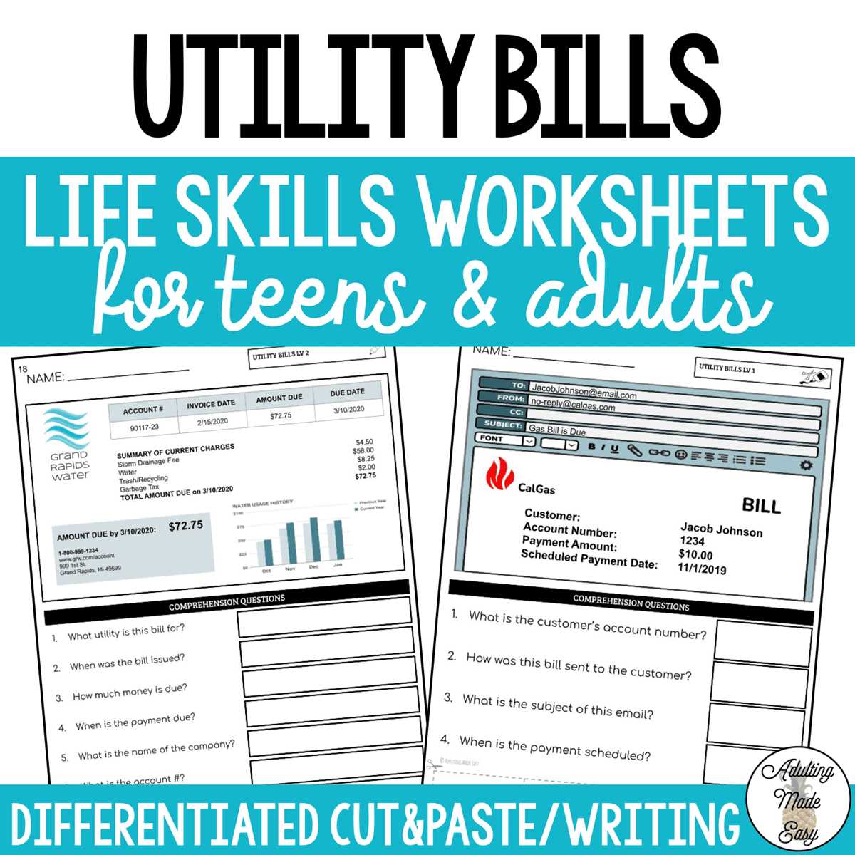 bill worksheet