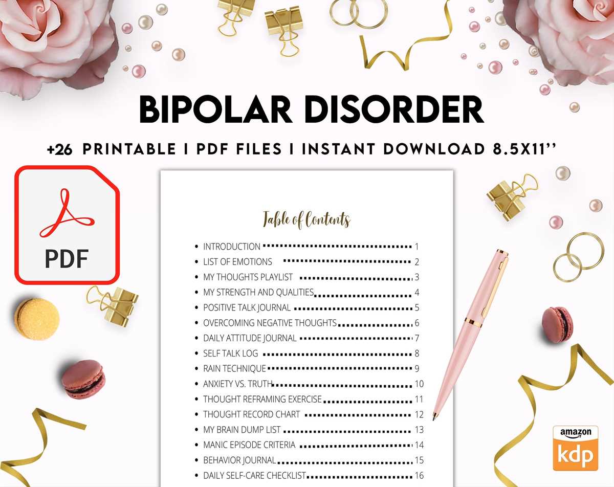 bipolar self help worksheets