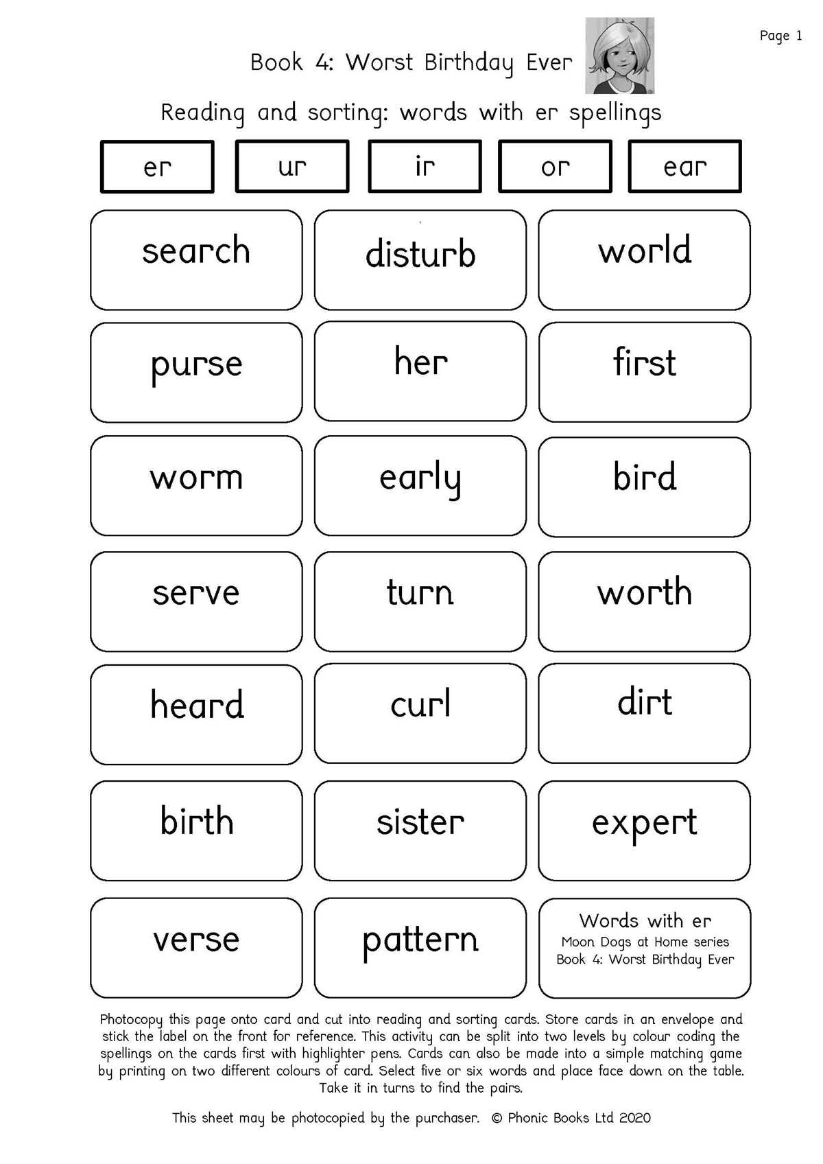 birthday moon worksheet