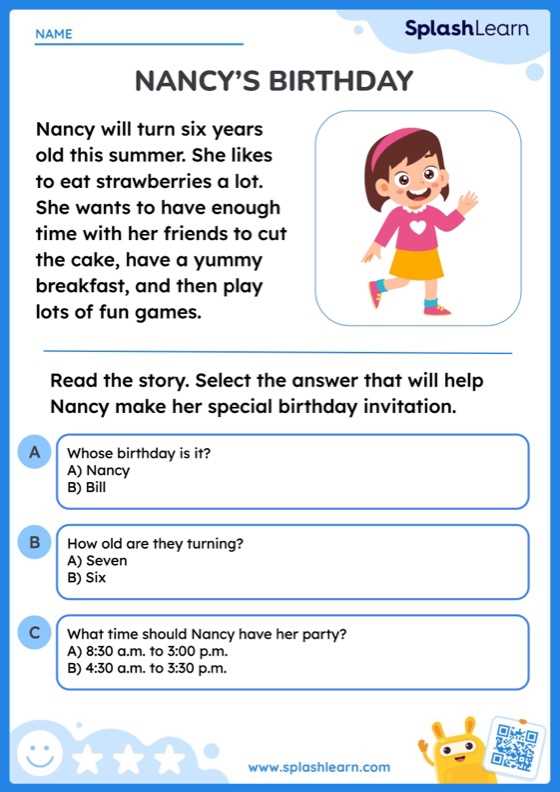 birthday worksheet