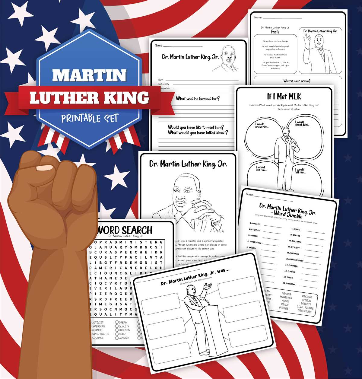 martin luther king day worksheets