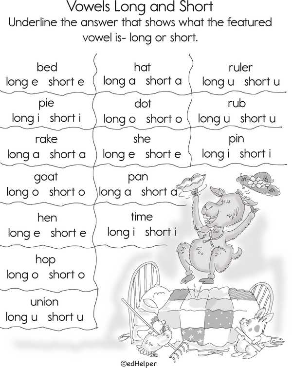 short vowels worksheets