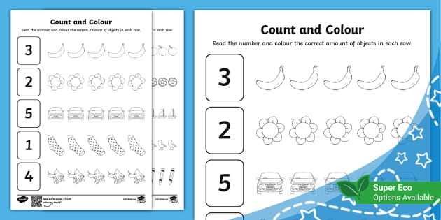 counting objects 1 50 worksheets