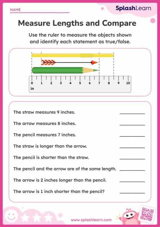 worksheets on measurements
