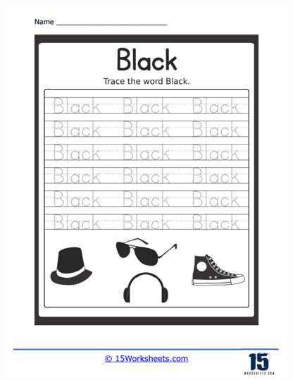 black worksheet