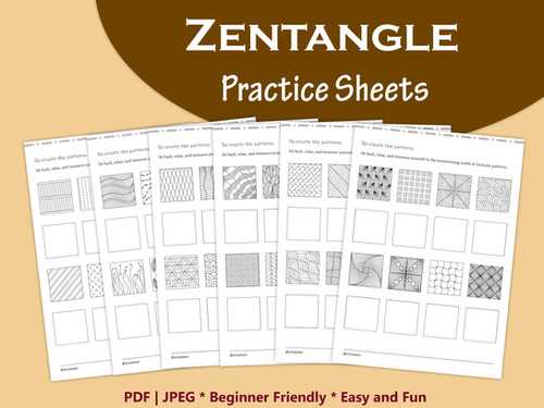 blank zentangle worksheet