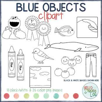 blue objects worksheets