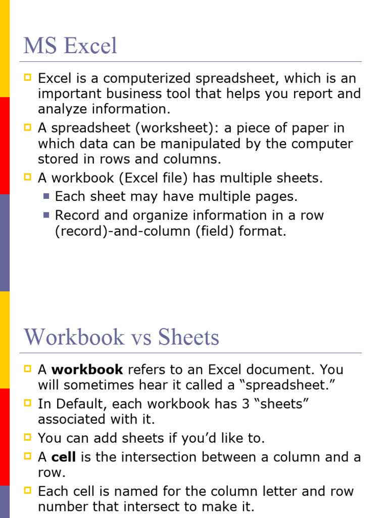 difference between a worksheet and a workbook
