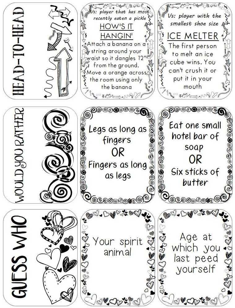 boardgame collection worksheet with artwork