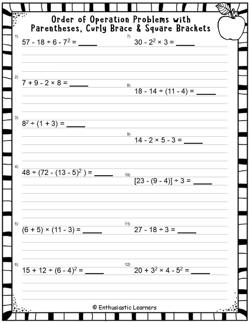 bodmas worksheet tes