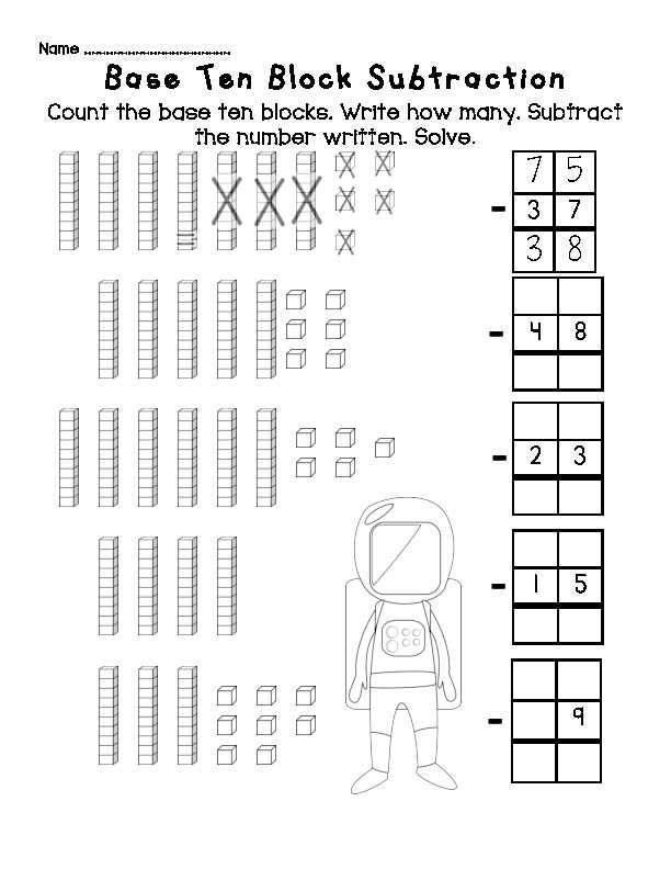 borrowing in subtraction worksheets