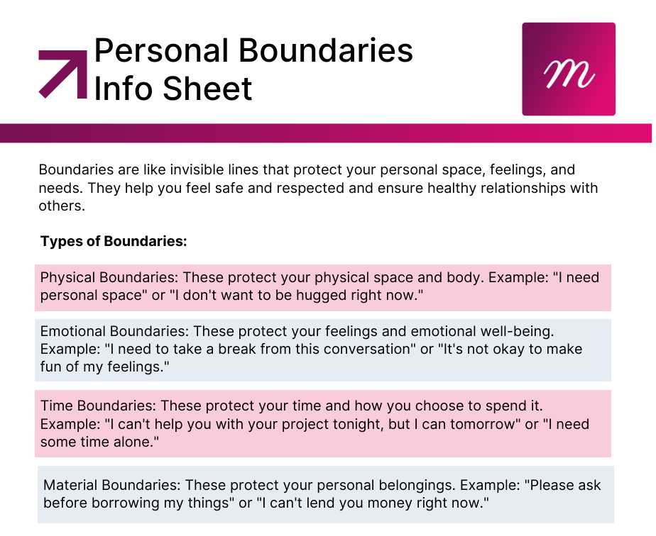 boundaries worksheets