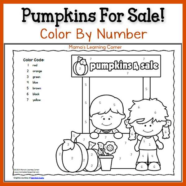 colorful pumpkins worksheet
