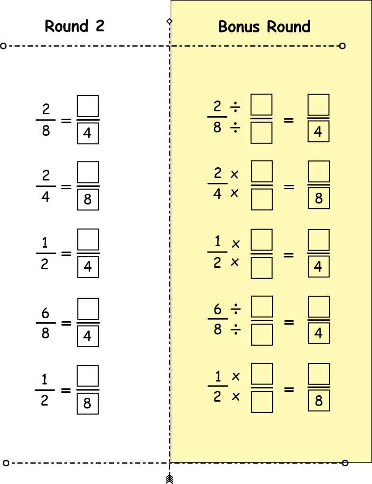 equivalent fractions worksheets grade 3