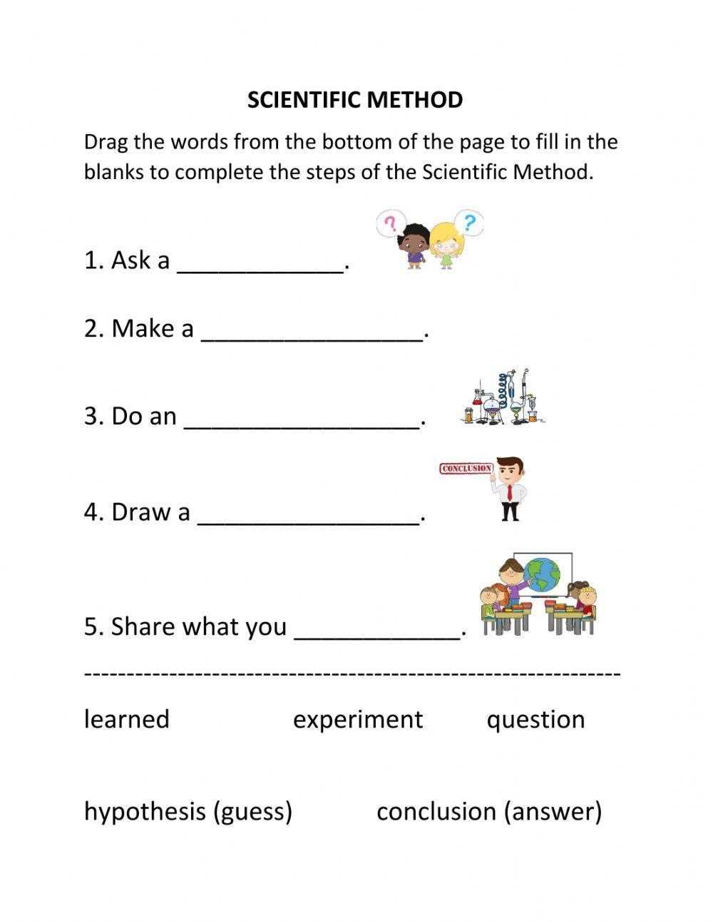 the methods of science worksheet