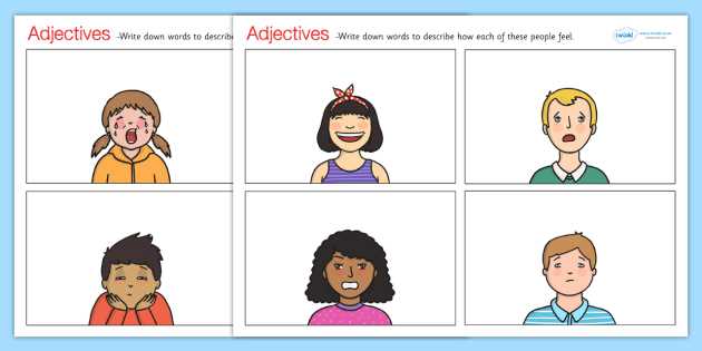 adjectives of feelings and emotions worksheets