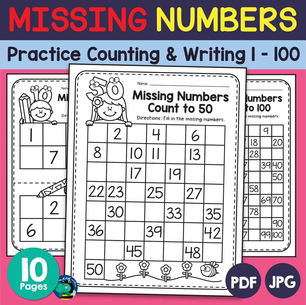counting numbers 1 100 worksheets for kindergarten