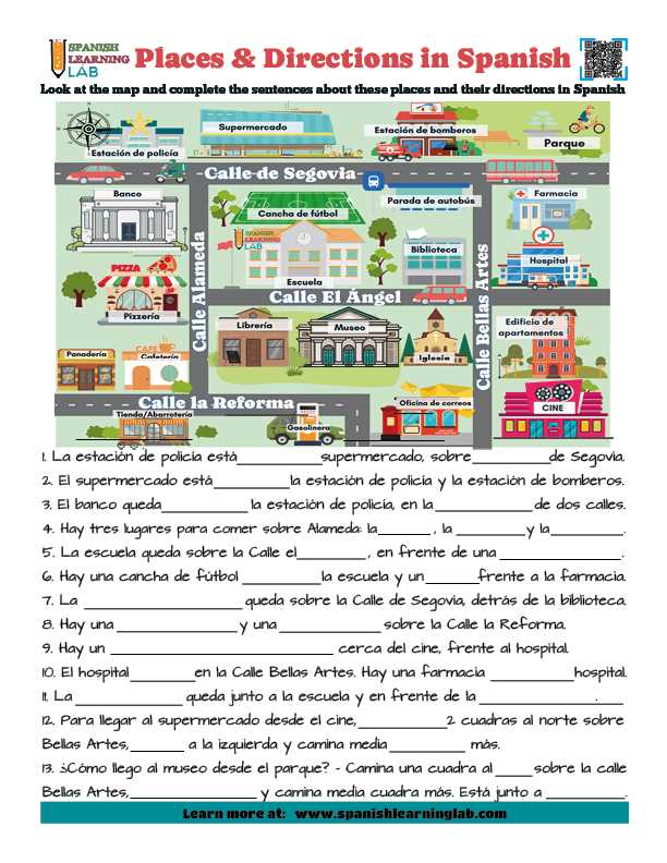 direcciones en español worksheet direcciones en español worksheet