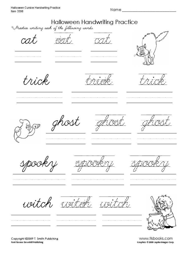halloween handwriting worksheets