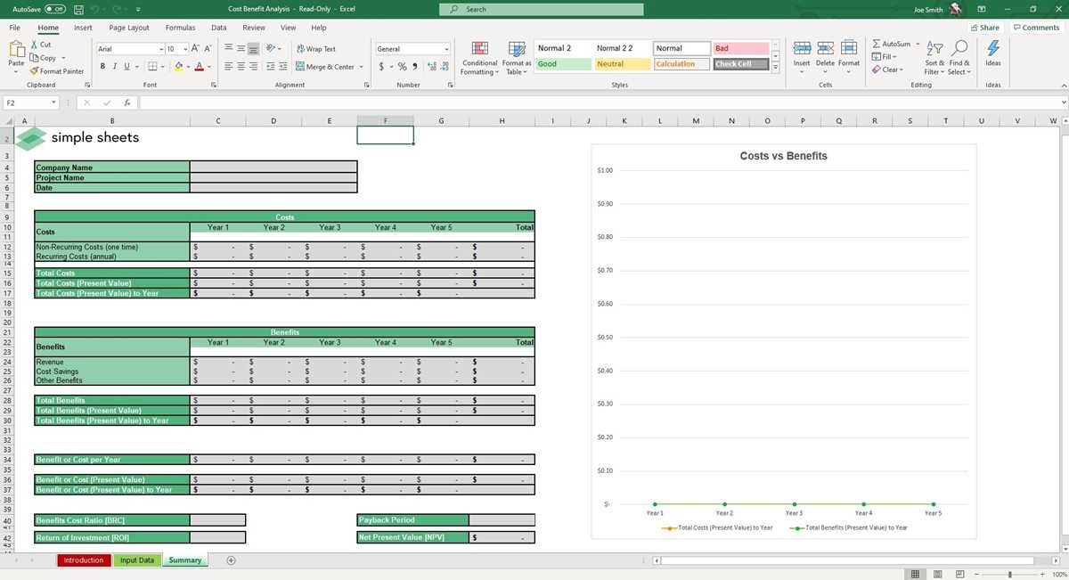 army cost analysis worksheet