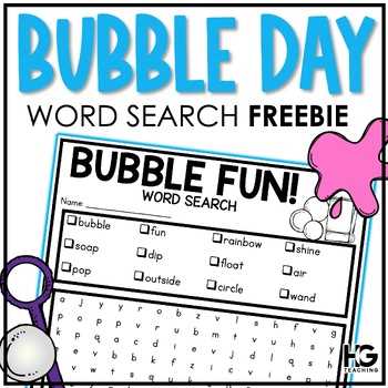bubble day worksheets