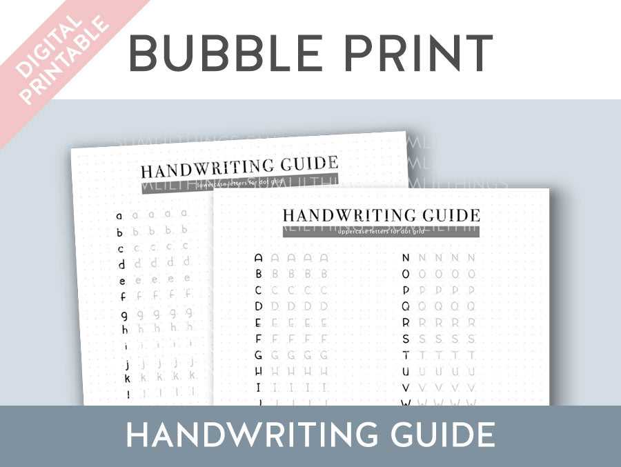 bubble handwriting worksheets