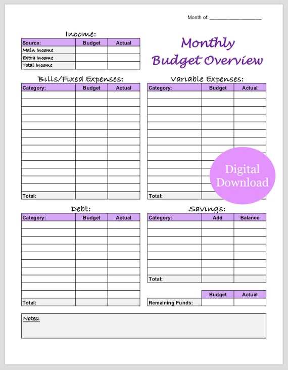 budget helper worksheet