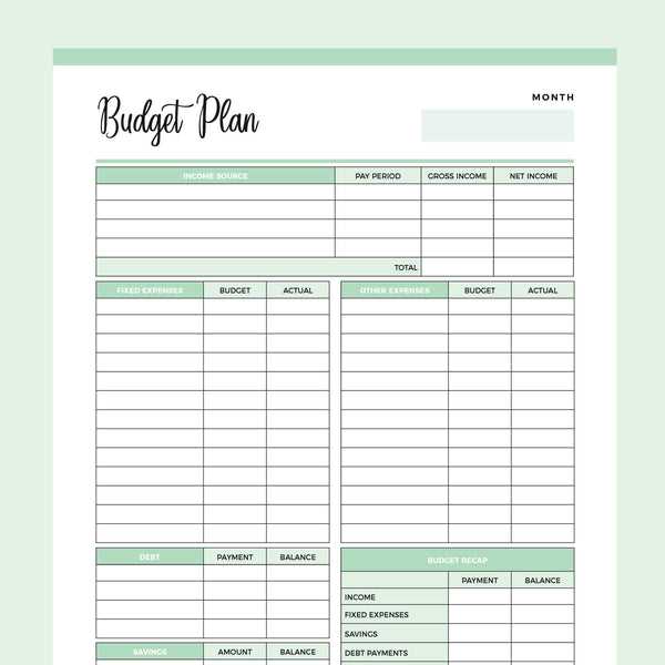 budgeting worksheets free printable
