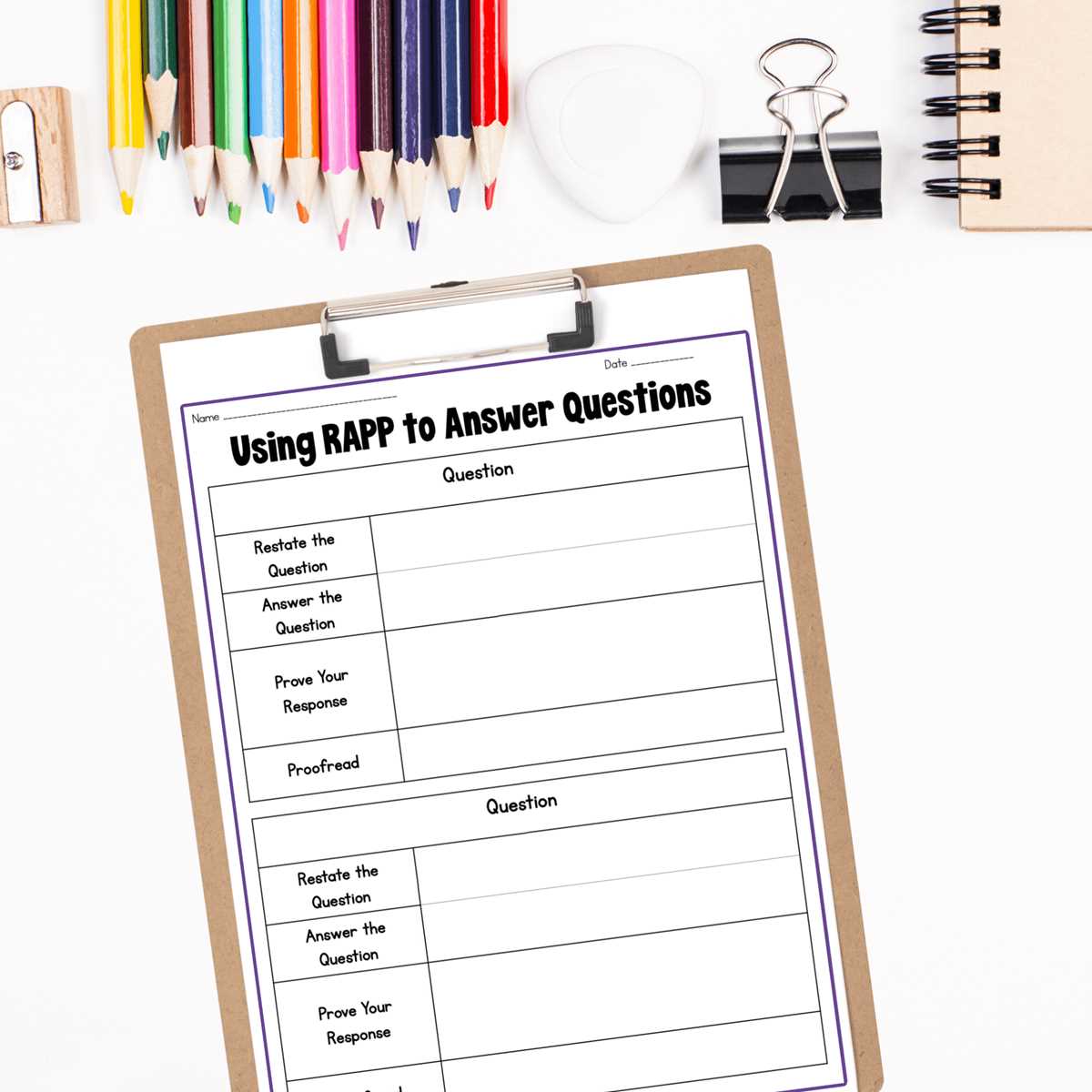 restating questions worksheet