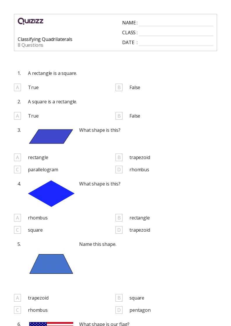 classifying quadrilaterals worksheet free classifying quadrilaterals worksheet free
