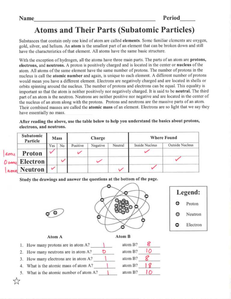 calculating particles in the nucleus worksheet