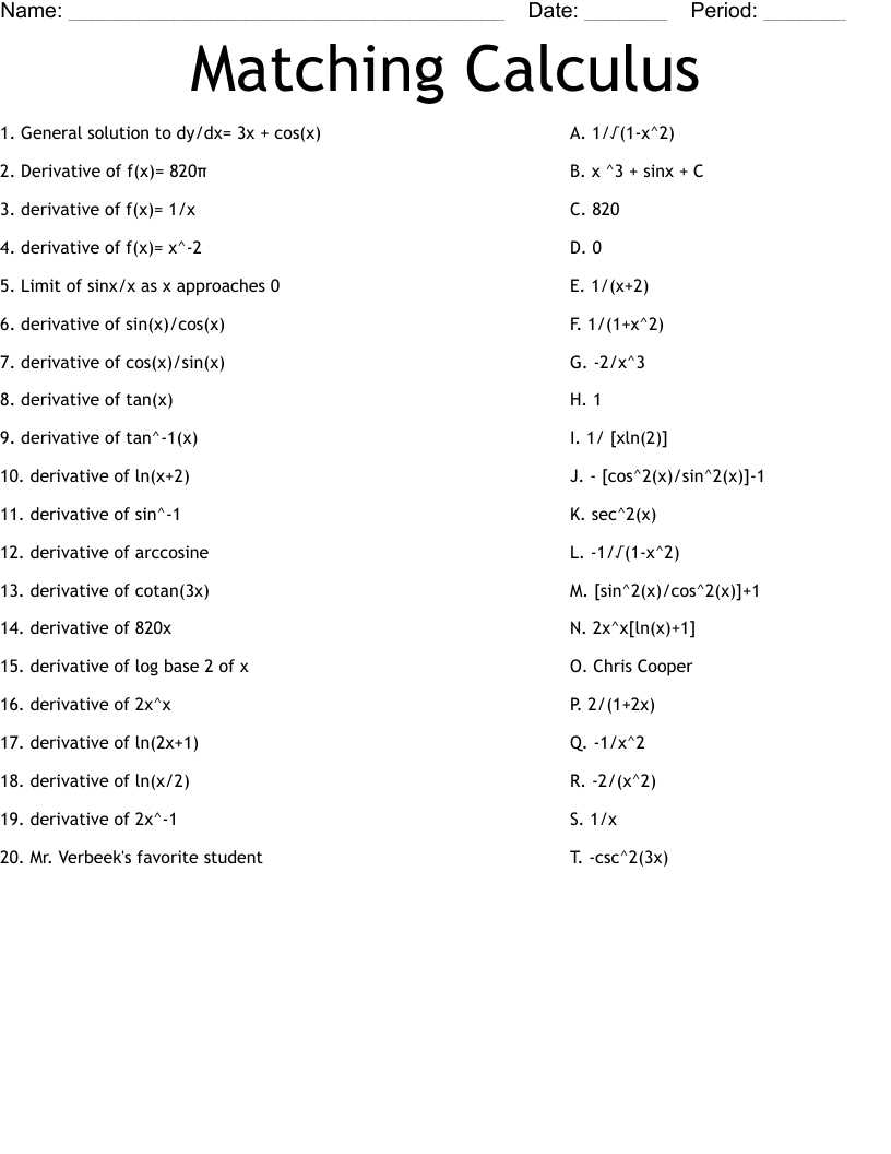 calculus 2 worksheet