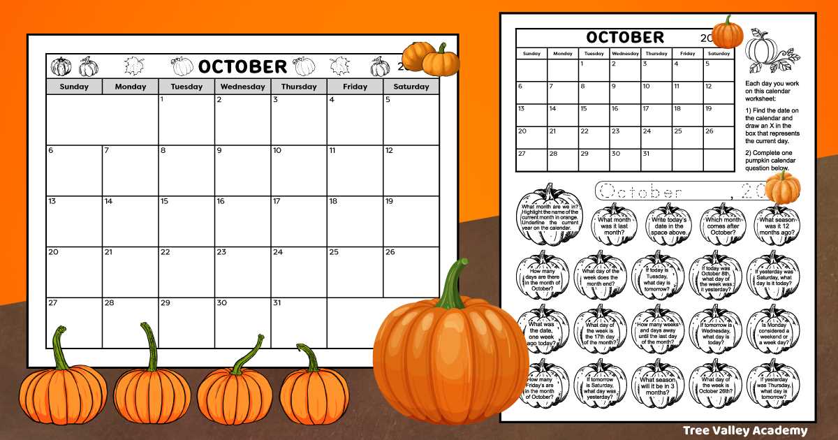 calendar worksheets