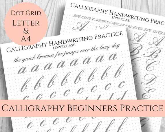 calligraphy handwriting practice worksheets