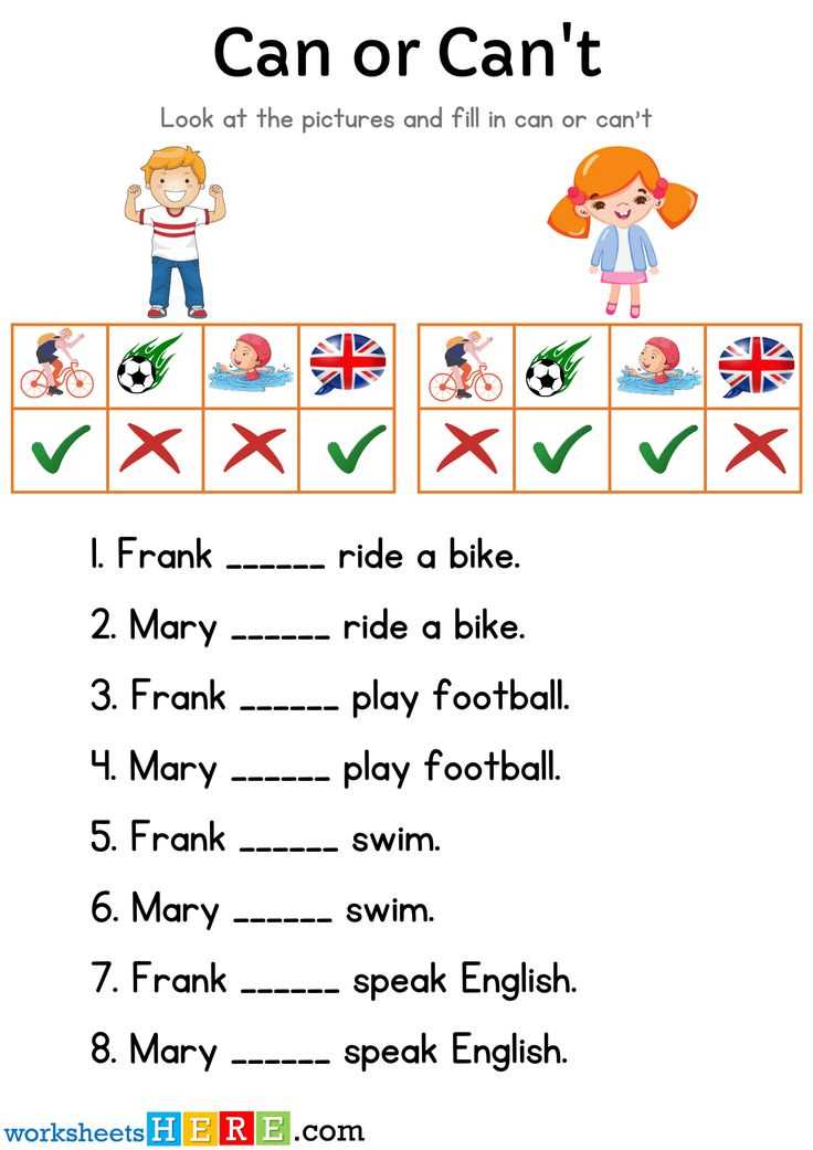 can and cannot worksheet