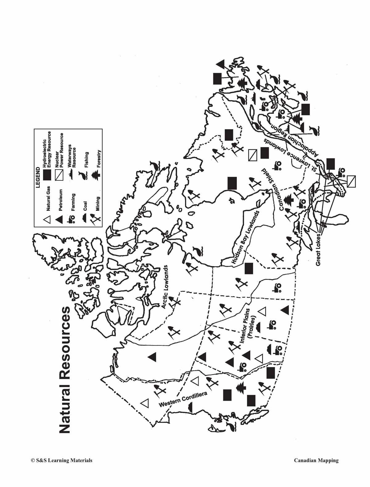canada map worksheet
