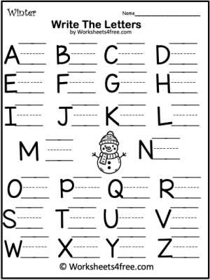 capital alphabet worksheets for kindergarten