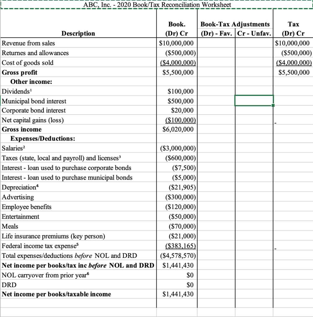 carryover worksheet taxes