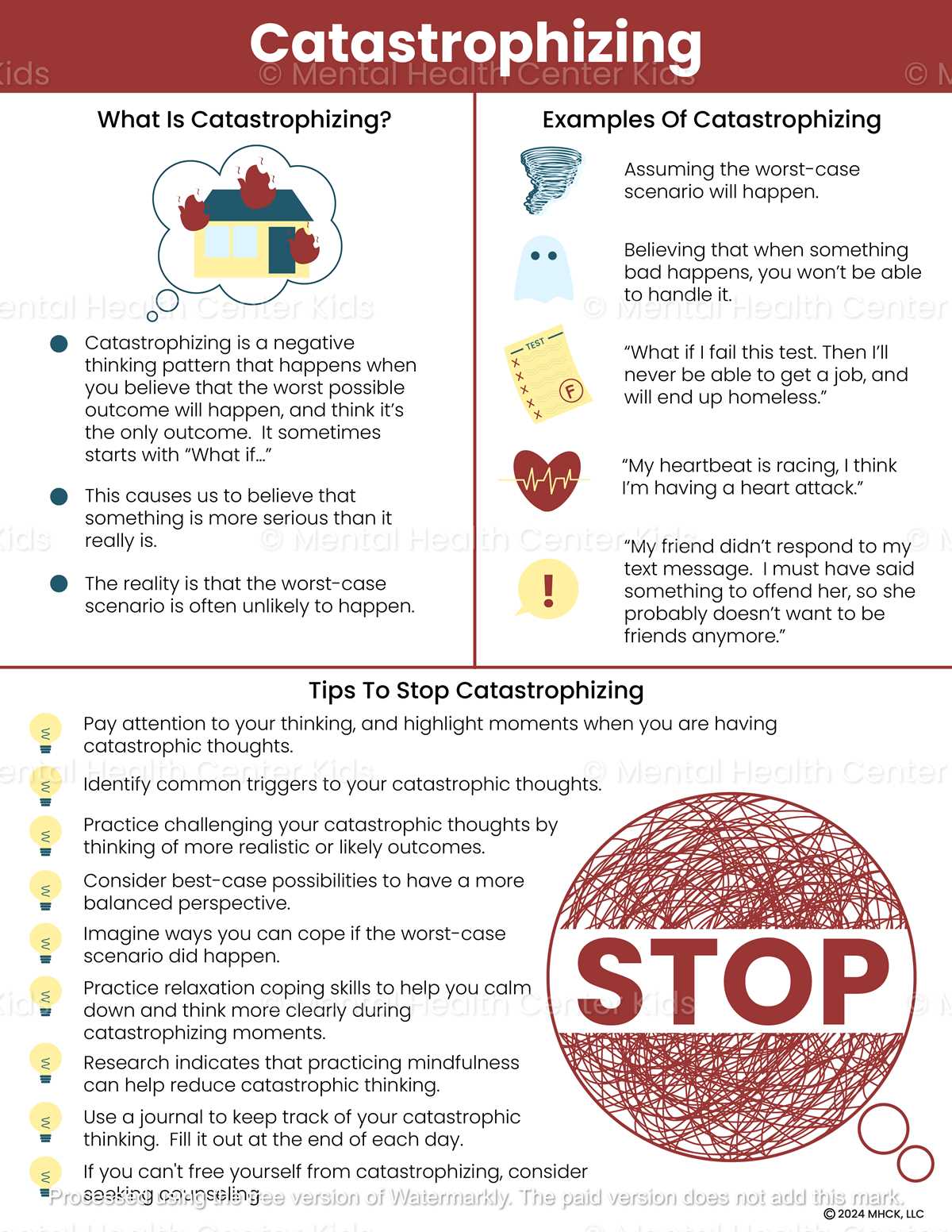 catastrophizing cognitive distortion worksheet