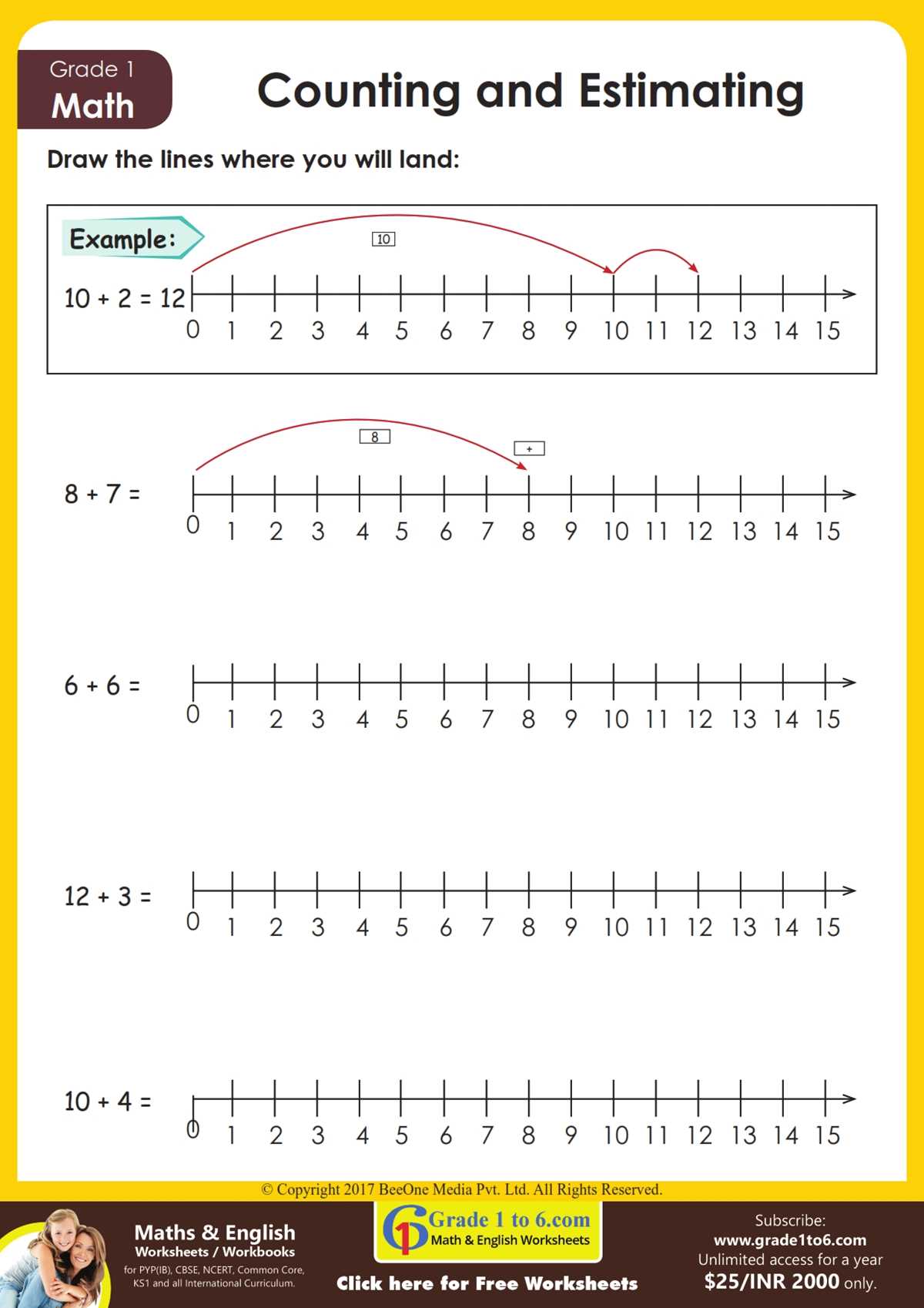 first grade common core math worksheets
