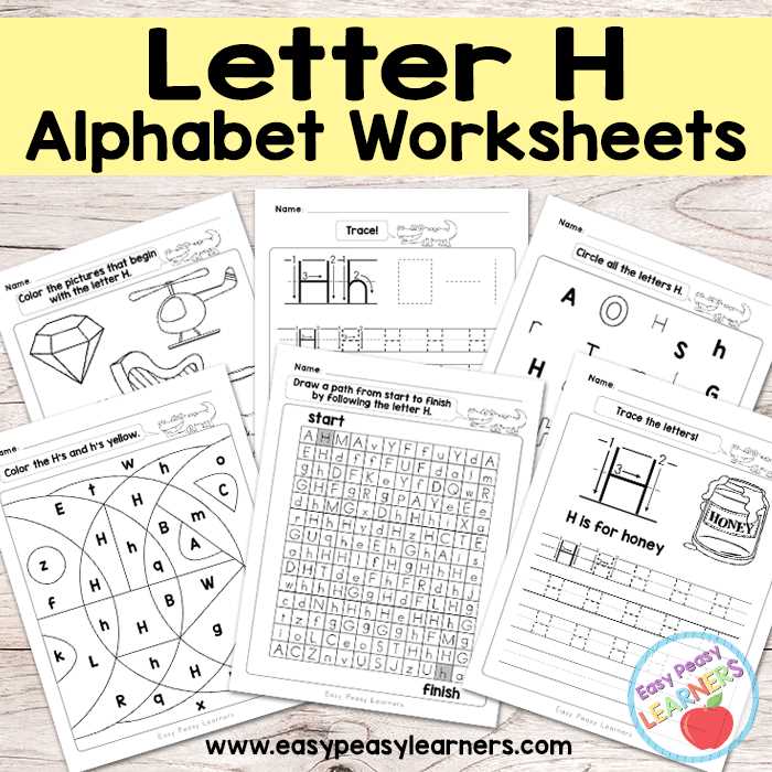 the letter h worksheets