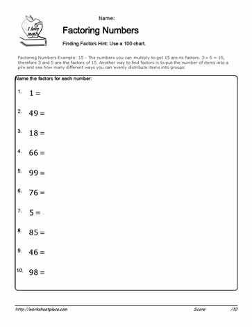factoring worksheet 2