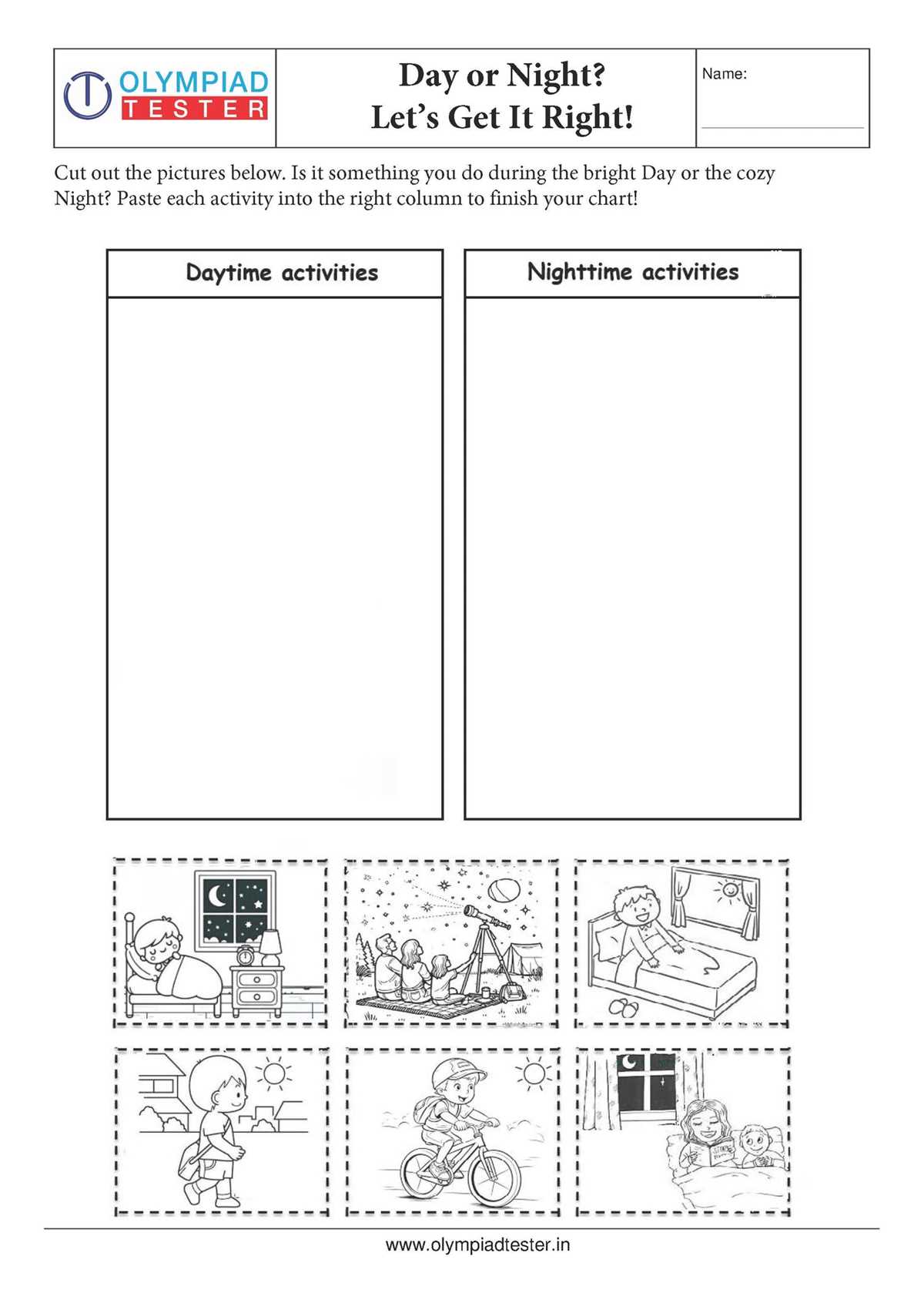 cut and paste worksheet kindergarten